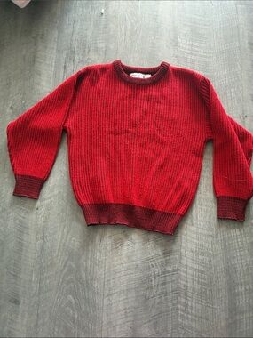 Vintage red acrylic sweater Medium